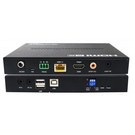 HDBT Wallplate 70m Extender, Support 4k @60hz YUV 4:4:4, HDR10, HDCP2.2