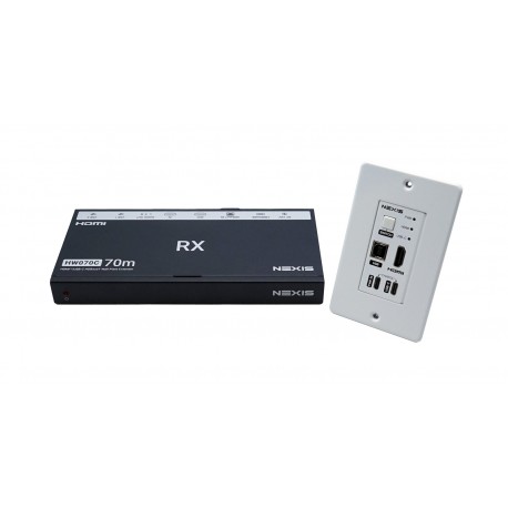 HDBaseT 70M with USB-C/HDMI & KVM Function Wall Plate