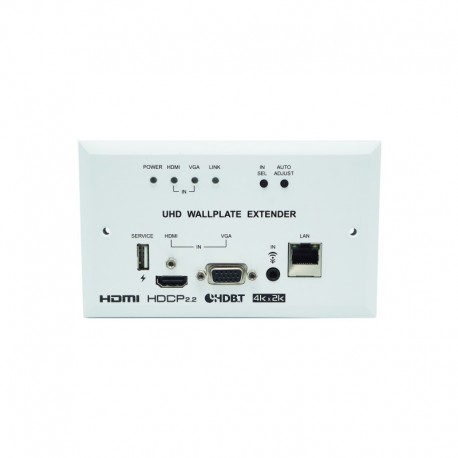 HDMI/VGA over HDBaseT Transmitter Wallplate